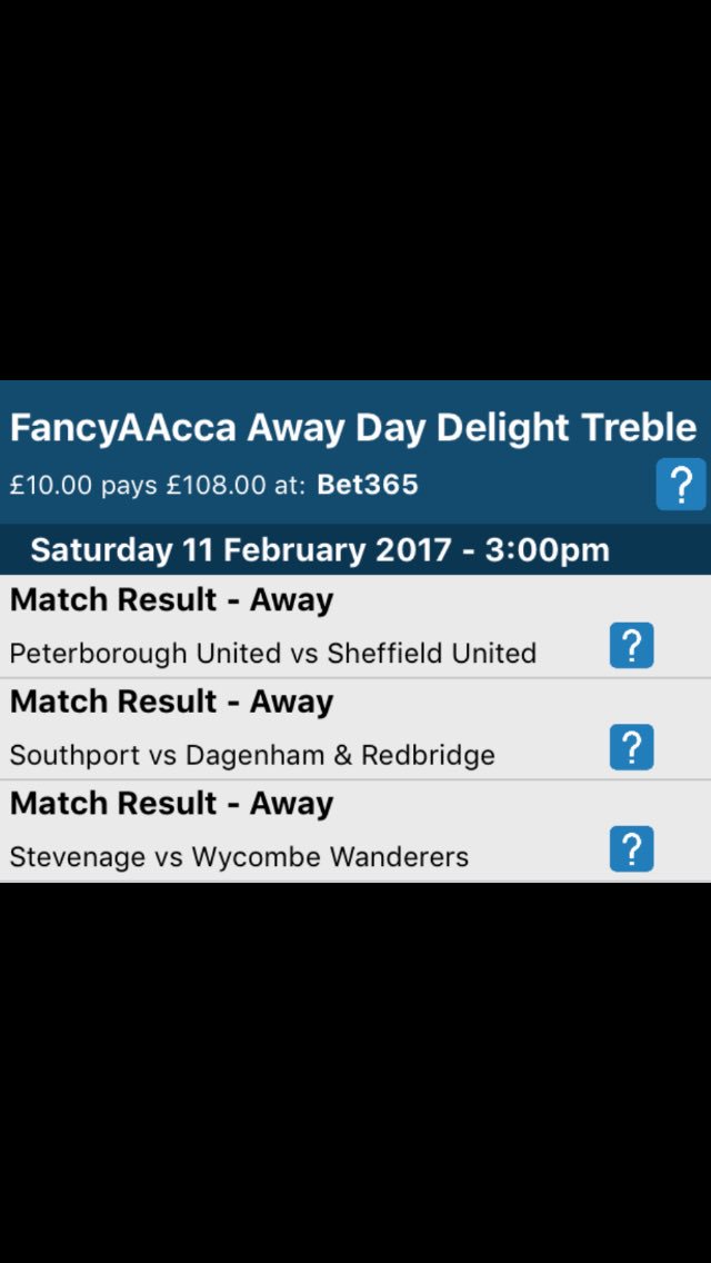 FancyAAcca's tweet photo. Today's Bet - Bet 1 - FancyAAcca Away Day Delight Treble - Returns £108.00 https://t.co/cc6jWjjx0I