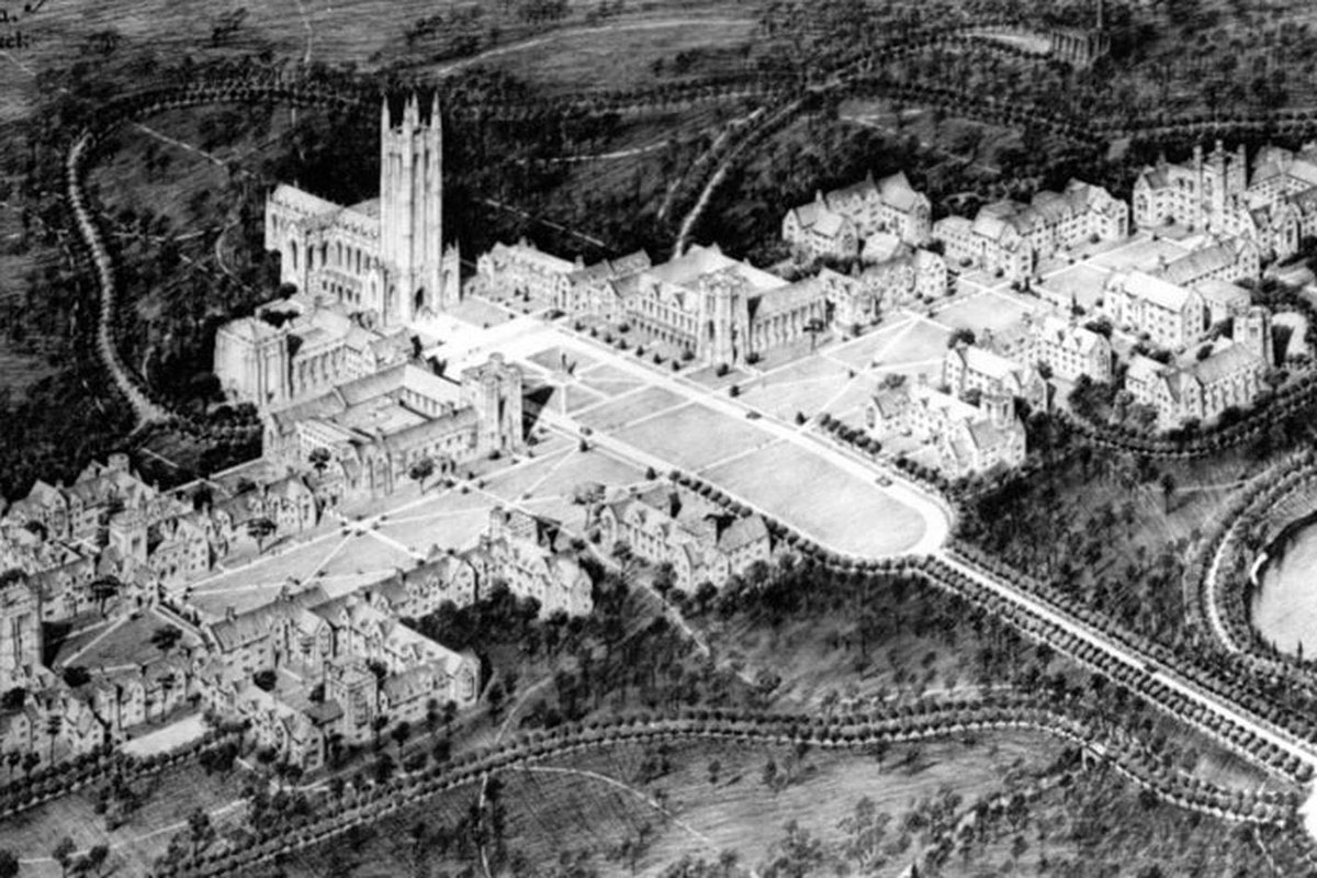 AgBioWorld's tweet photo. Black architect designed the magnificent  @DukeU campus, never set foot on it! Racist law Jim Crow segregated South

https://t.co/PeeJs9ODvw https://t.co/MwQL5XrzAP