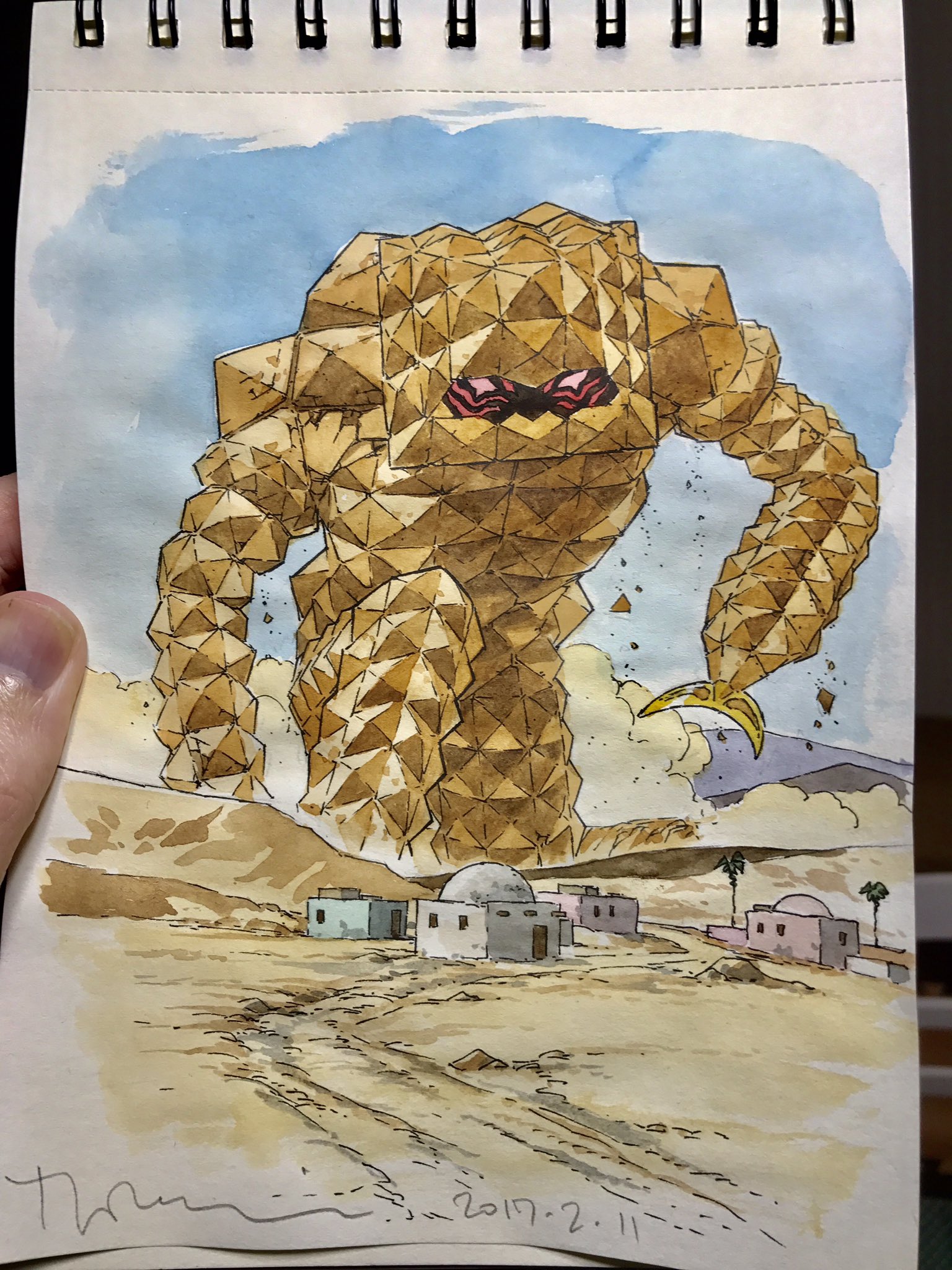Thomasromain ロマン トマ בטוויטר 親子デザイン工房 No 07 サンドゴーレム 原案 長男 イラスト パパ Sand Golem Original Design Son Illustration Dad Without Ideas Skills Are Useless Be Creative T Co 4ena0jzcl8