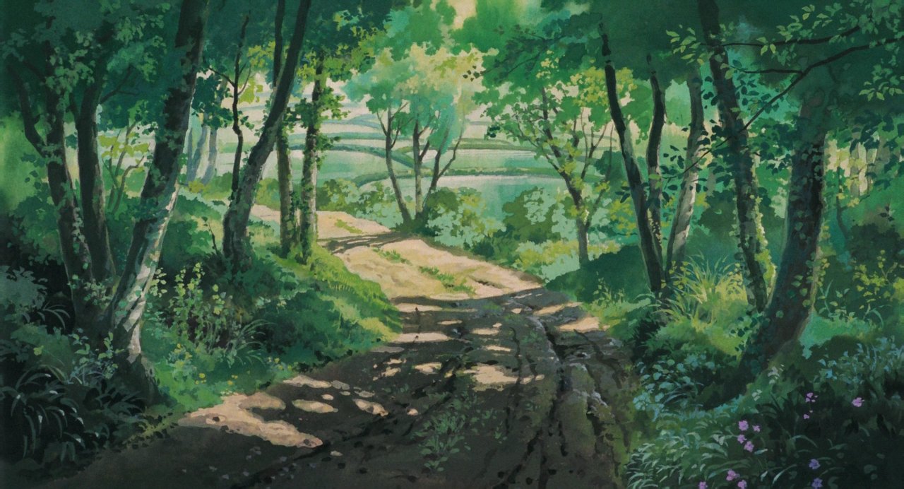 Landscape Paintings Хаяо Миядзаки