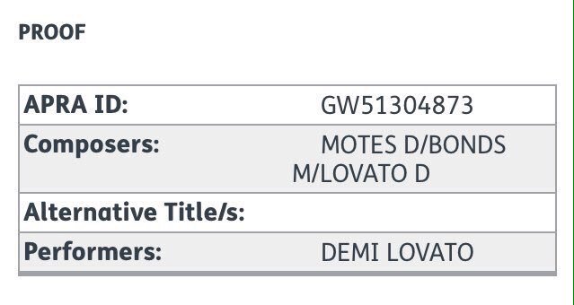 ddlovato_Py's tweet photo. Nueva música llamada "Proof" fue registrada para Demi. Y falta un día para los  #Grammys
#lovatics #BestFanArmy #iHeartAwards https://t.co/24K2fsPmoS