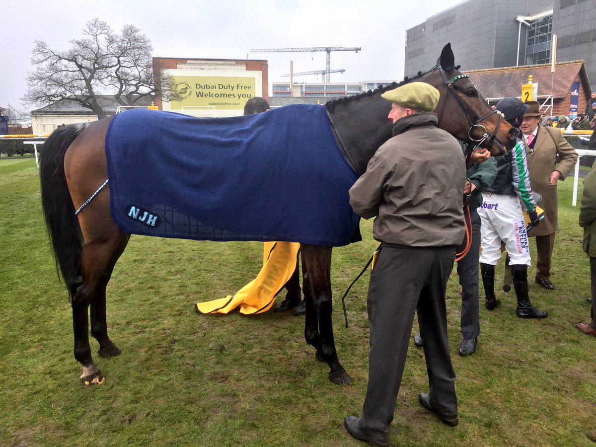 RacingTV's tweet photo. Nicky Henderson: "Douvan can go and do his thing."
No chance Altior runs in Queen Mother after effortless Newbury win. #ArkleBound https://t.co/XlilrIuquL
