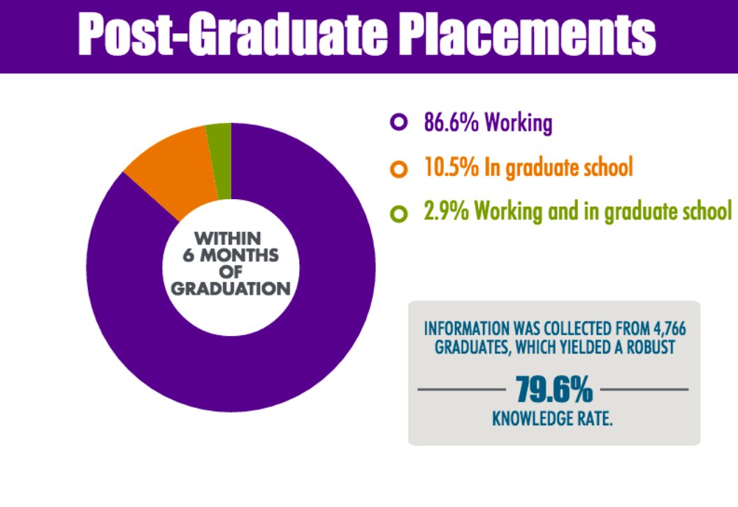 nyuniversity's tweet photo. 96.2% of #NYU2016 were employed or in grad school 6 months after graduation. This year's Life Beyond the Square: https://t.co/jd2CCB3fsD https://t.co/aFn2HMN6Ai