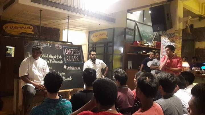 RoshanPatole's tweet photo. Wonderful evening @Bombay_Canteen  Superb interactive &amp; informative session. 

ThankYou @SR_IHM @chefyogeshuteka @thomasZaC #ChefFloydCardoz https://t.co/tJDTf47ieT