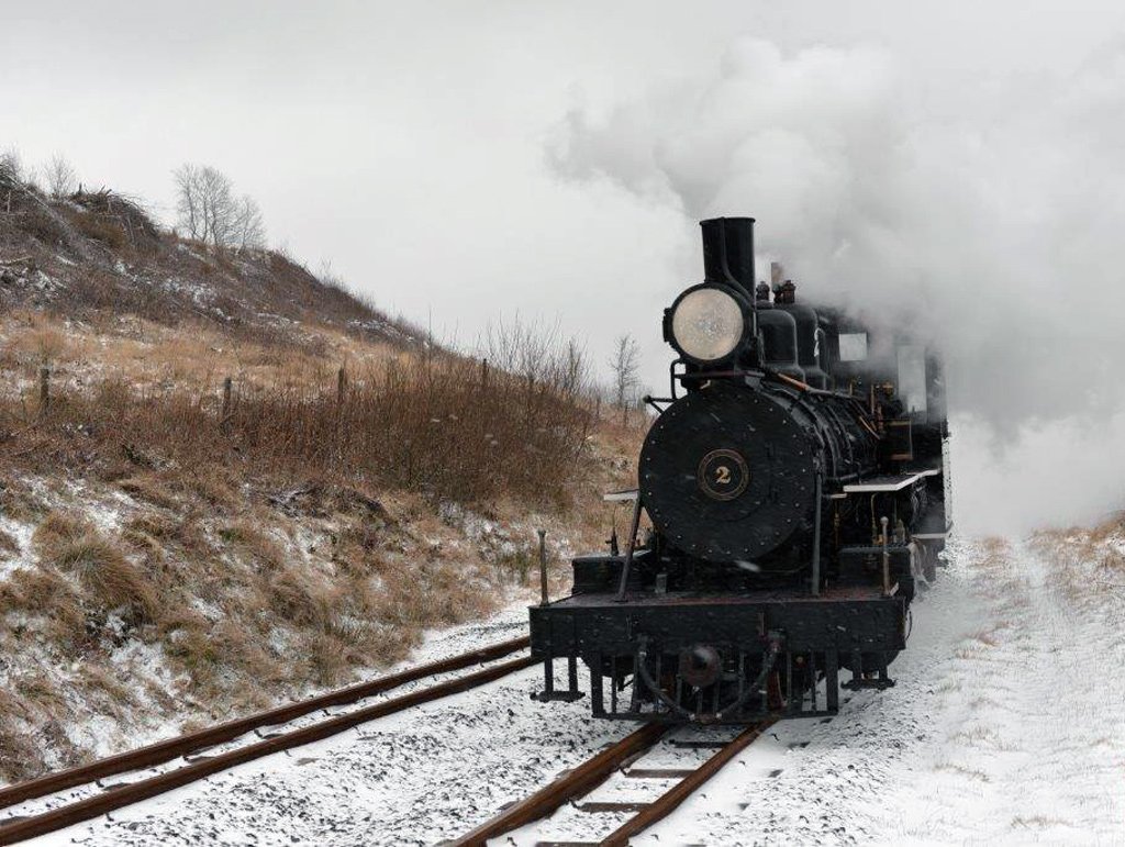 Beautiful snowy scenes today at Brecon Mountain Railway