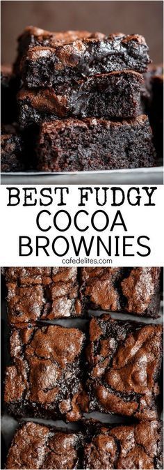 Best Fudgy Cocoa Brownies! Get this recipe ift.tt/2khaSHU
