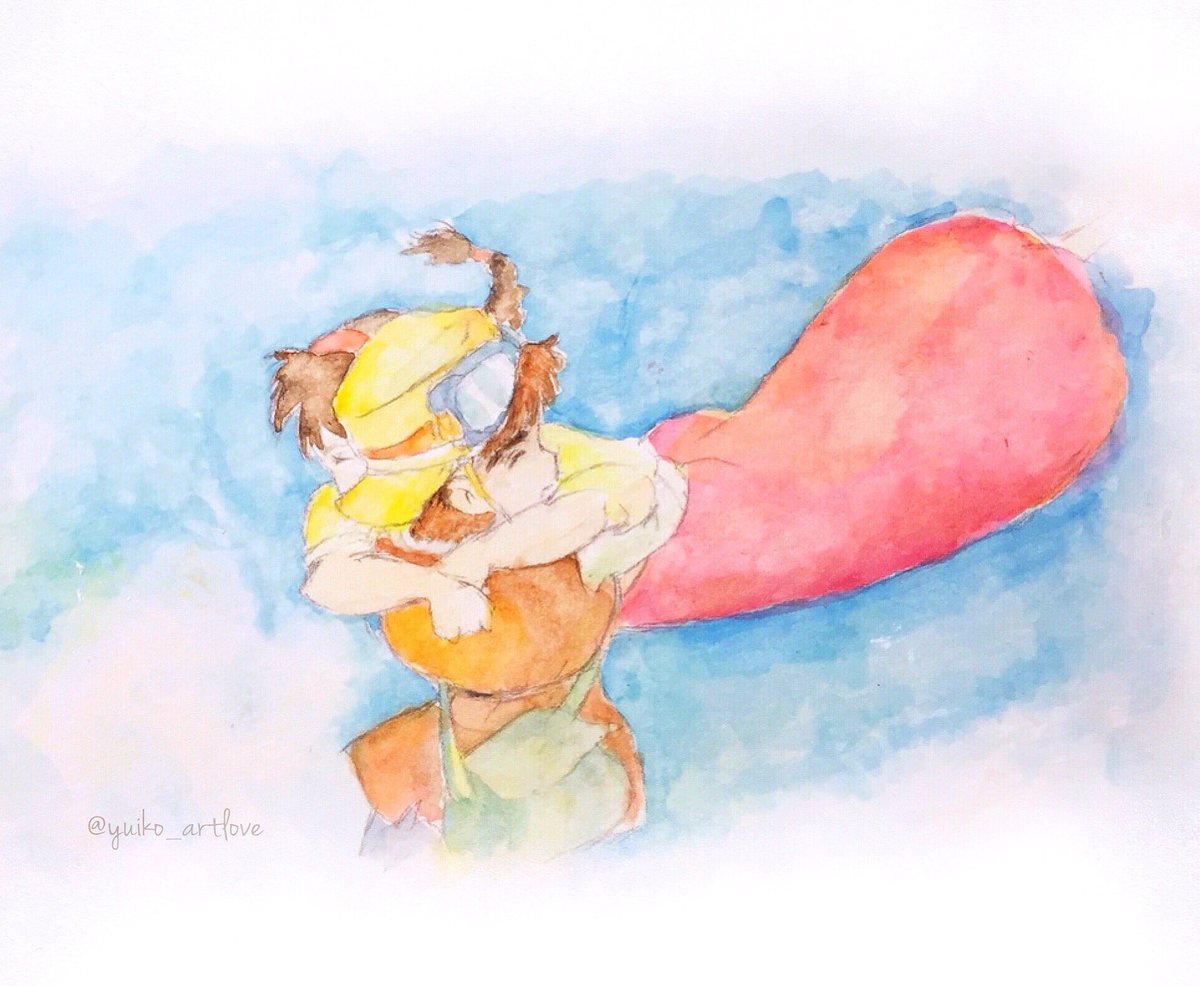 ট ইট র ꙭ ゆ い こ 天空の城ラピュタ おえかき 水彩画 ジブリ ジブラーさんと繋がりたい パズー シータ 過去作 Instagram
