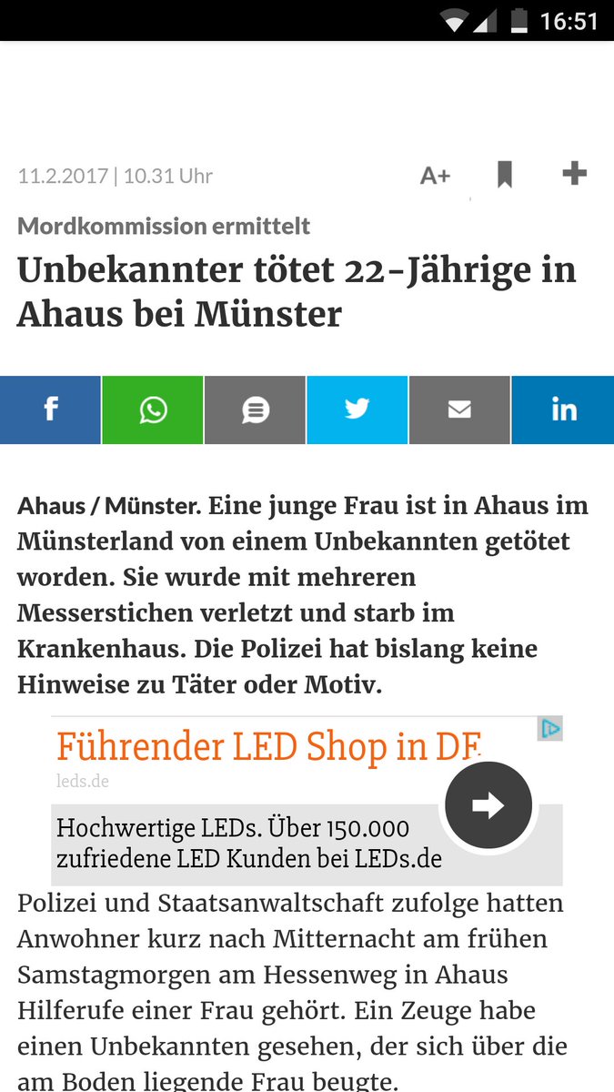 HattelSusanne's tweet photo. Waehrend bezahlte Demo  #ms1002 laeuft, wird nicht weit entfernt Frau von Migrant ermordert?

#Muenster #Koeln #Neuss #Minden #Aachen https://t.co/mVPncoJX3n