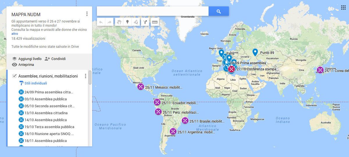 teknopol's tweet photo. Mappa degli appuntamenti verso 8 marzo nelle varie città https://t.co/N8PB8Lw7Ra Video tutorial: https://t.co/UBUcqD2laI #nonunadimeno https://t.co/arxNqjyUWa