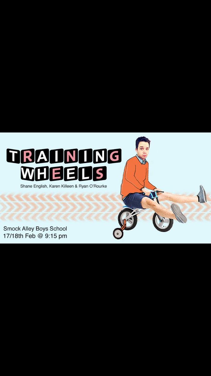 SquadTheatre's tweet photo. Tickets for Training Wheels are on sale @smockalley.ie
17th & 18th of Feb!
21:15pm
#SAHSH #irishtheatre #trianingwheels https://t.co/OyAFf3QYjw
