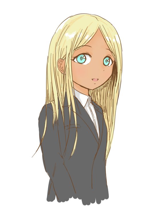 息抜きのスーツライラさん。左前なのは反転したからでつ。 