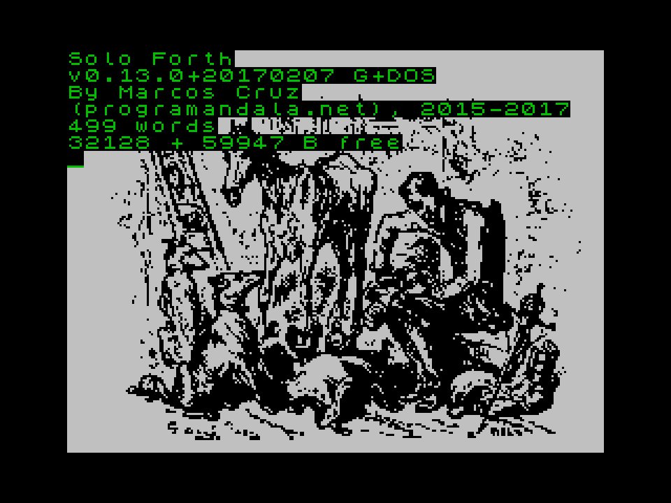 programandala's tweet image. Solo #Forth 0.13.0 for #ZXSpectrum 128 with G+DOS or TR-DOS: programandala.net/en.program.sol….