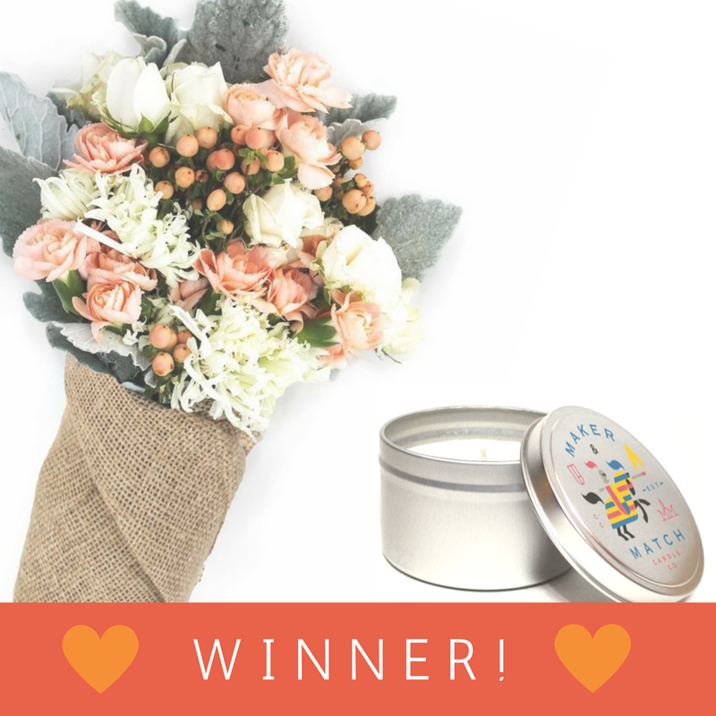 🎉  Congratulations to Amy Kealy for winning our Valentine’s Day bouquet and Maker &amp; Match candle giveaway! 😄  buff.ly/2khht53
