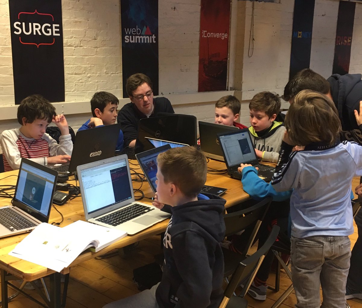 TotoroCoderdojo's tweet image. A busy day of Python and pair programming @TotoroCoderdojo @WebSummit today