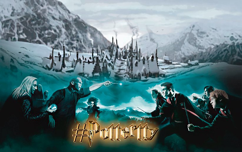 pottertty's tweet image. Mañana por la tarde, la aldea de Hogsmeade será el escenario de una épica batalla entre el Ejército de Dumbledore y los Mortífagos.