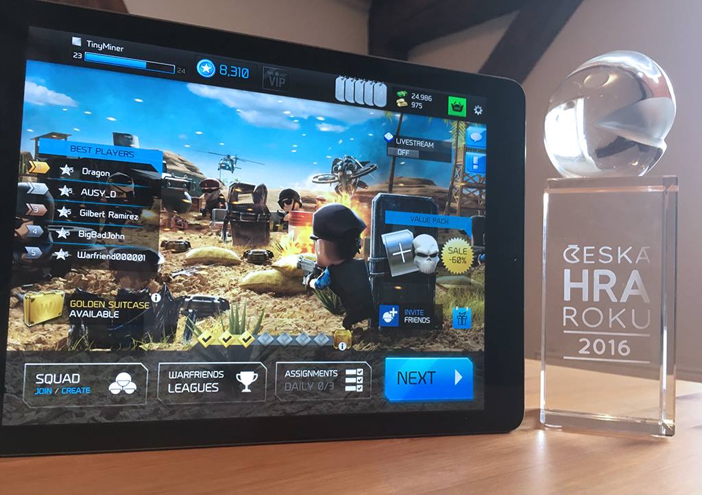 GDHPrague's tweet photo. Obrovské gratulace @aboutfungames k výhře v kategorii Největší naděje České hry roku 2016 !! Dobrá práce :) #gamedev @WarFriendsGame https://t.co/WKBk3T27lk
