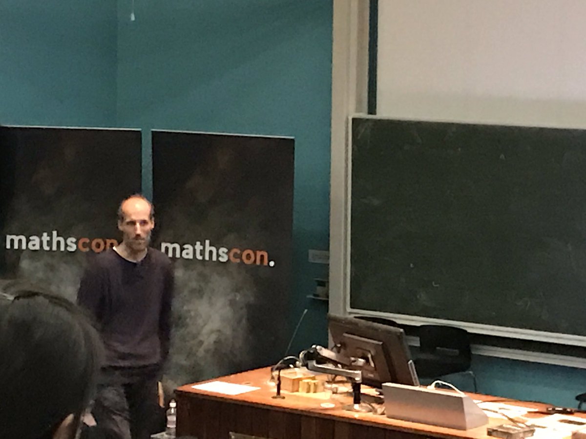 franklinschrans's tweet photo. Martin Hairer, Fields medalist, now talking at #mathscon https://t.co/jZuUMtntok