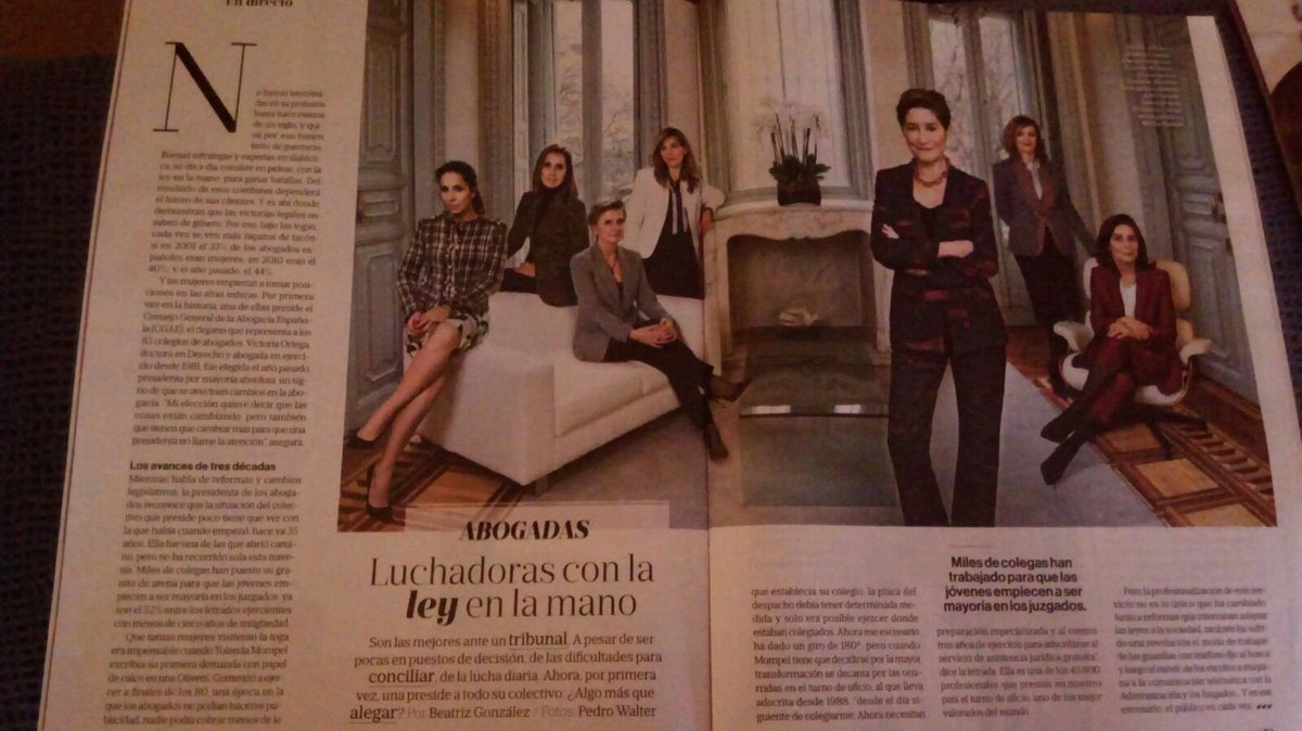 Abogacia_es's tweet photo. Abogadas. Luchadoras con la ley en la mano. En la revista @Mujerhoy https://t.co/bwWSywtkKL