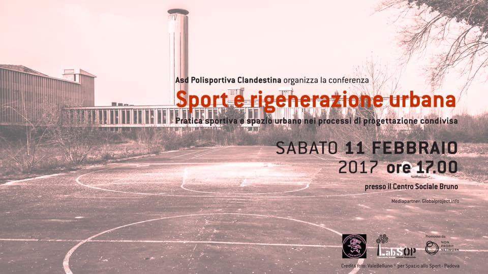 Oggi a #Trento l'incontro "Sport e rigenerazione urbana" organizzato da <a href="/csabruno/">Cs Bruno - Trento</a> e polisportiva Clandestina. #spazioallosport