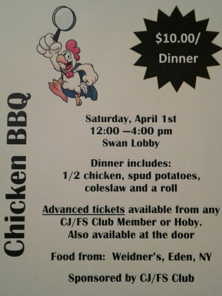 HCCJFSAssoc's tweet photo. ATTENTION ALL! Grab your Chicken BBQ tickets starting MONDAY! Never too early to think spring! @DrPaoni @HilbertCollege https://t.co/vvv4r6mWJV