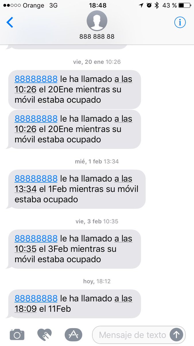 juanraqr's tweet photo. @orange_es 88888888 Los avisos de llamada llegan desde ese número.He llamado al 1470,he escrito en el foro.Creo que depende de ustedes https://t.co/ySP2pPrH9U