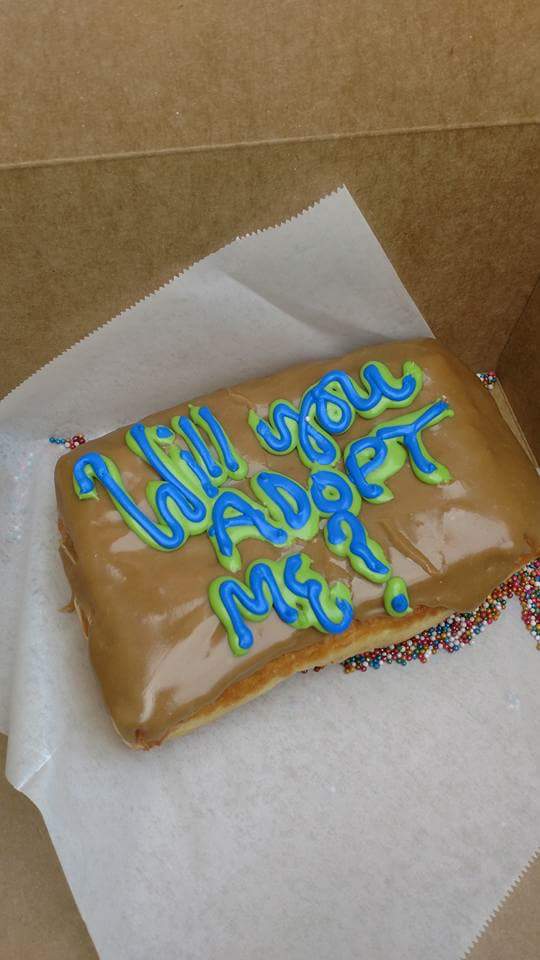 jamesldevore's tweet photo. @VoodooDoughnut thank you for helping my step-daughter ask me to adopt her. #feelingblessed https://t.co/rS19VXV5S7