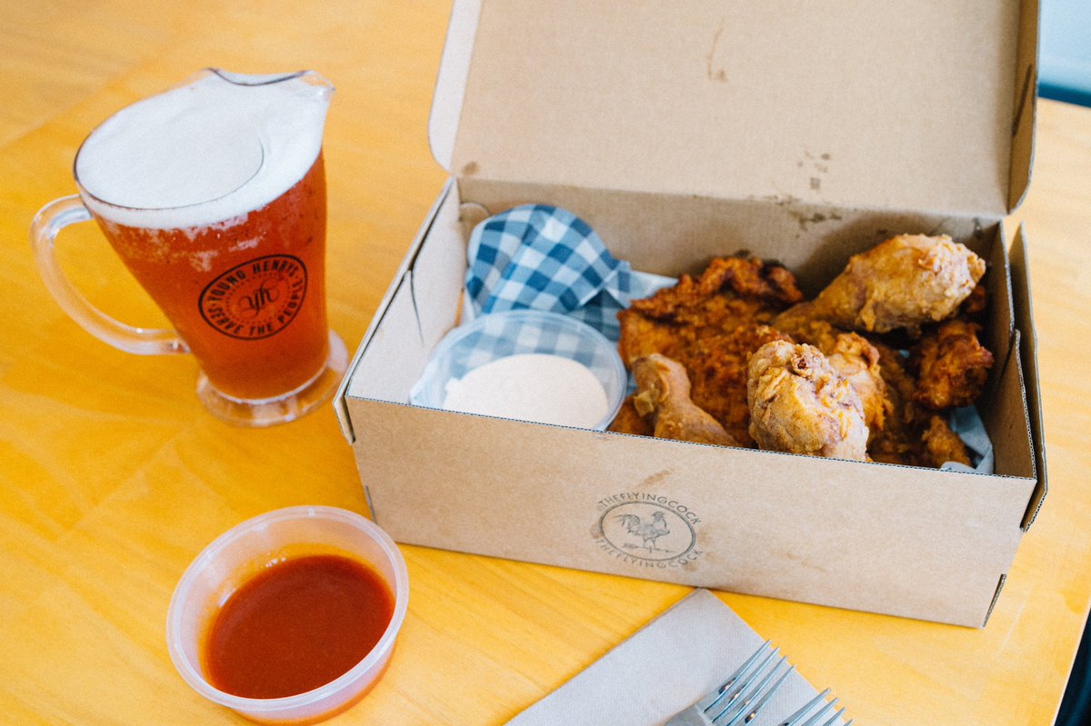 Making Sundays easier 🙏 #theflyingcock #friedchickenandbeer