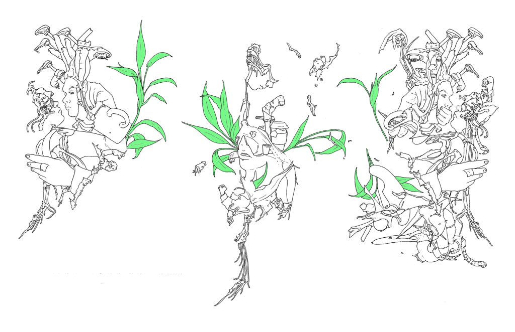 SheaProulx's tweet image. Some of my preparatory #drawings from my 2008 #mural installation in the Blackwater Cafe in Van. #coffeeandtech