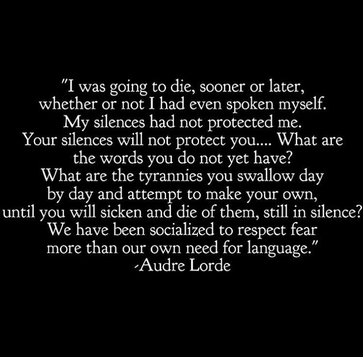 \"Your silences will not protect you...\" Happy Birthday, Audre Lorde! 
