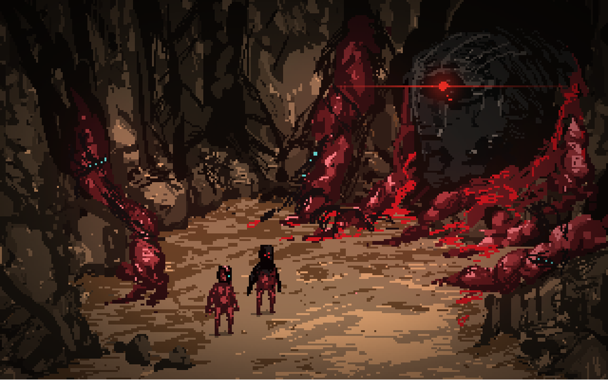 talecrafter's tweet photo. Mother is waiting. #deathtrash #pixelart #screenshotsaturday https://t.co/naFqBMms5e
