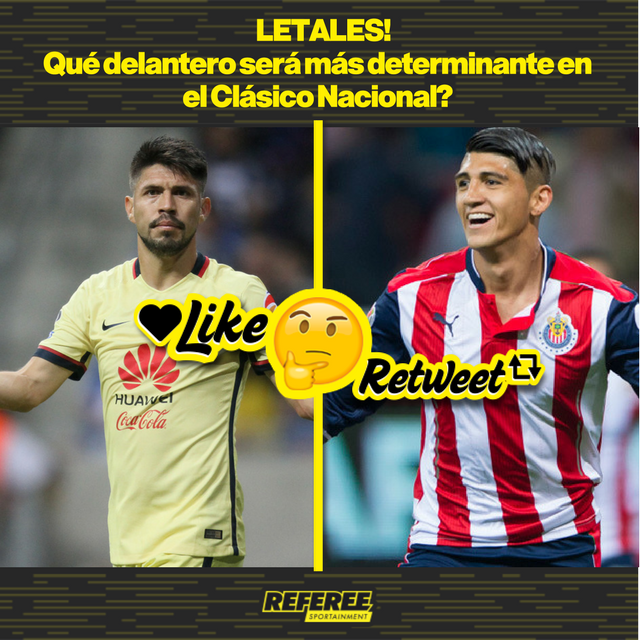 SoyReferee's tweet photo. CLÁSICO CALIENTITO! 🔥🔥
Qué delantero será más determinante hoy? 🤔

RT: @puliidooo 🐐
LIKE: @OribePeralta 🐣 https://t.co/svKZuKdzVK