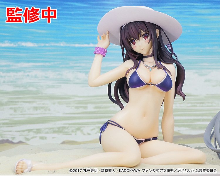 霞ヶ丘詩羽 水着Ver.」彩色原型初お披露目♡ #冴えカノ #wf2017w