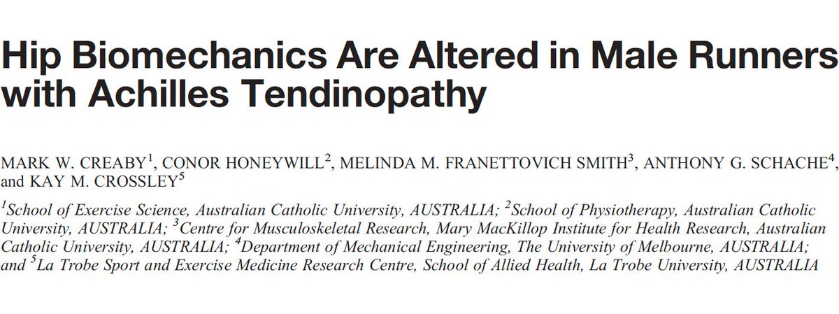 Jamie_Gaida's tweet photo. Hip biomechanics altered in Achilles tendinopathy
@MarkCreaby @kaymcrossley
https://t.co/dtFDNFGOT3
Also our review:
https://t.co/mYGLJ6cr7g https://t.co/IcA7THXXBS
