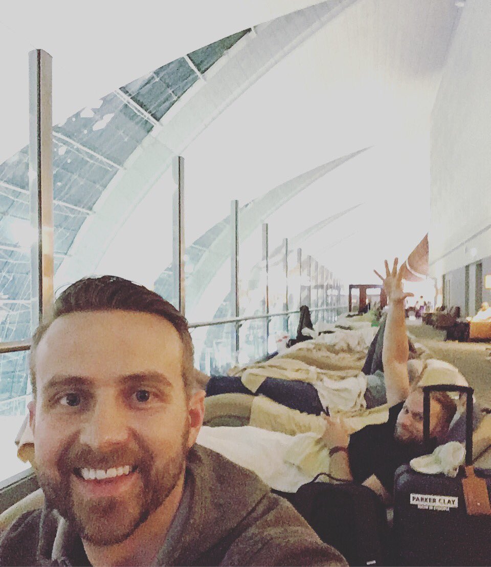 Trying to get some sleep on the opposite side of the world, before the next flight to Ethiopia. #parkerclayintl