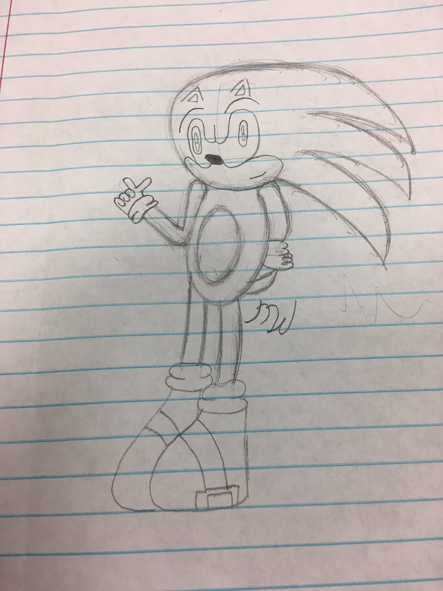 #SuperSonicSaturday :) this is the best sonic drawing I've made