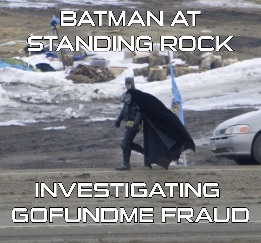 Netizen100's tweet image. #batman #standingrock #nodapl #prodapl #gofundme