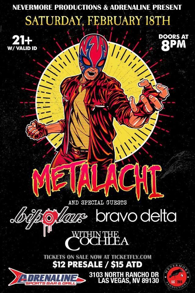 metalachi's tweet photo. Get some tonight Sin City, @metalachi rocks Las Vegas at @AdrenalineBar Sat Feb 18. https://t.co/ZFnYZCc8iV