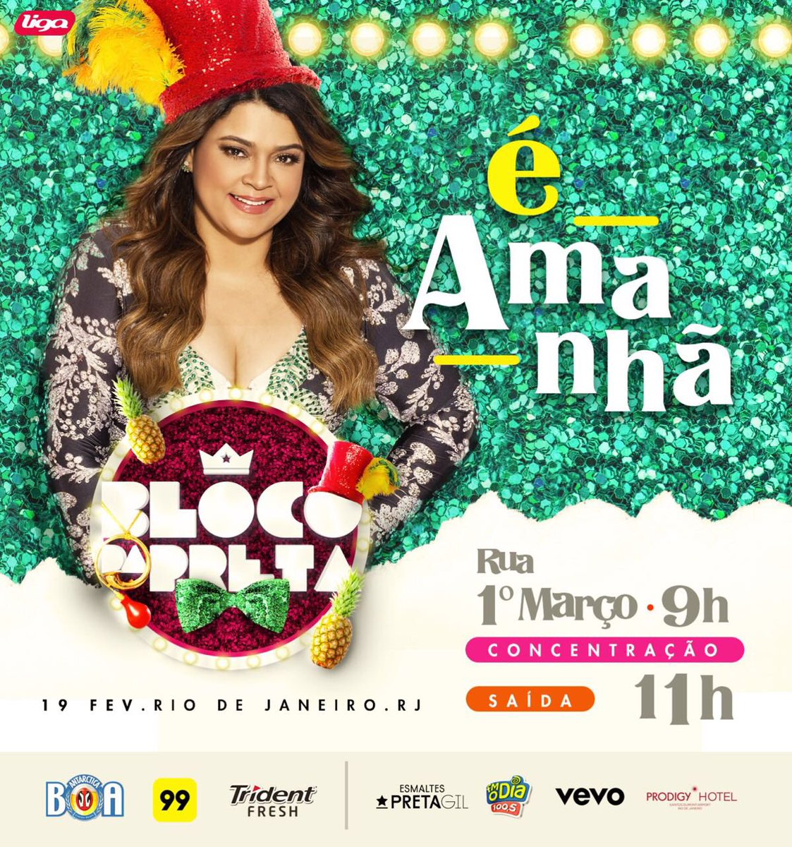ThaynaraOG's tweet photo. Bora dormir cedo que amanhã tem BLOCO DA PRETA! #KCAPersonalidadeBR #ThaynaraOG https://t.co/ZXJbwiNU0Z