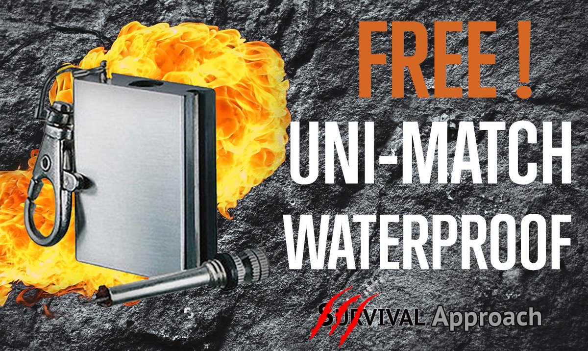 SurvApproach's tweet photo. Go get your FREE survival match! It's small, waterproof, and versatile. 
Check it out here: https://t.co/DR08WPuc9V https://t.co/41h1wV2Urj