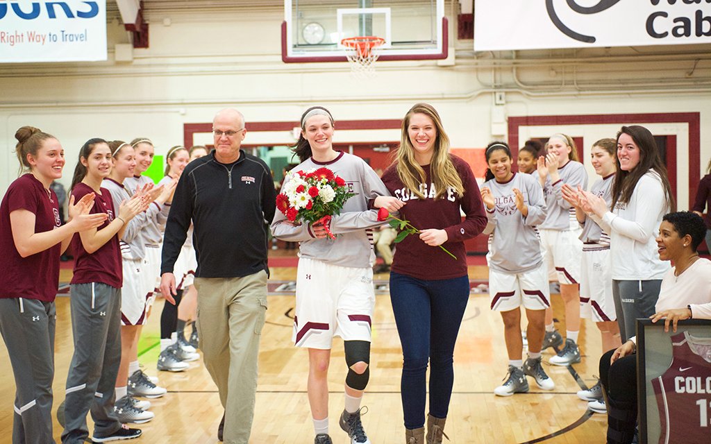ColgateWBB's tweet photo. Stepping onto Cotterell Court for Senior Day was a special moment for @poland_steph. https://t.co/gt0CHLXFzX