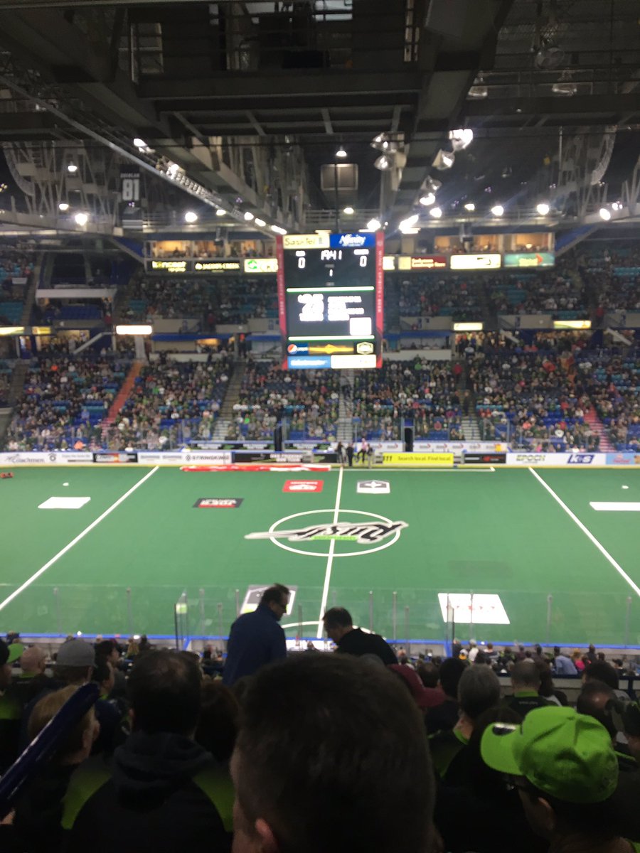 TWilcox08's tweet photo. @SaskRushLAX Section 20, row 8 seat 3. #saskrush https://t.co/BLIEohqZCH