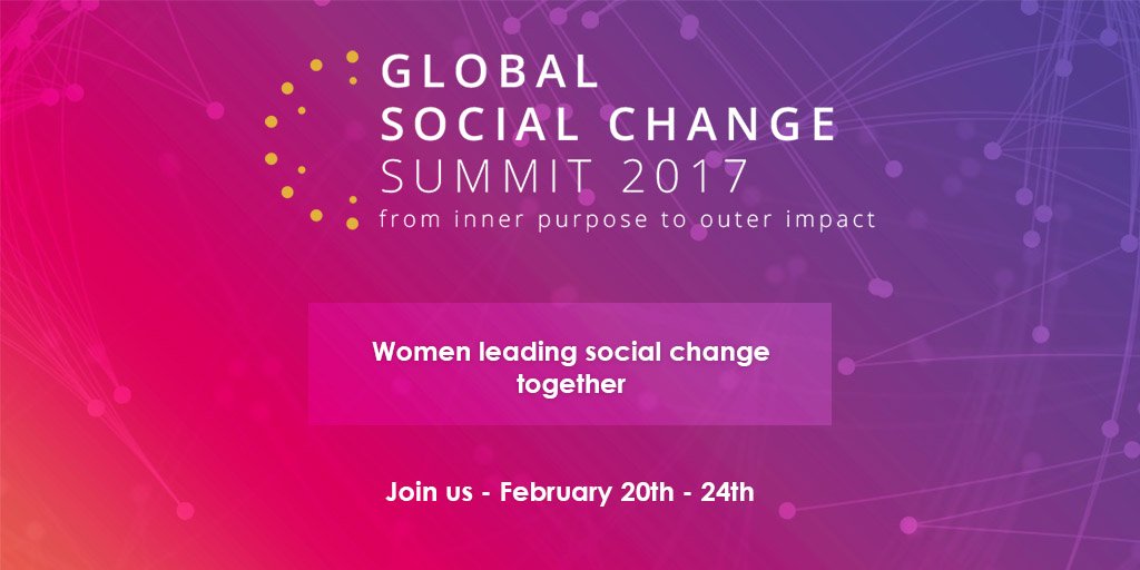Do you yearn to make a #difference in the #world? Attend the Global #SocialChange Summit next week - it's free! ow.ly/dgKJ3098zAa