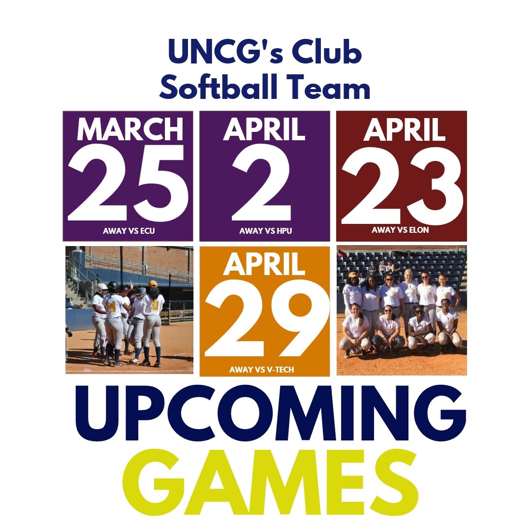 Take a look at the games we have planned so far for the semester! #uncg