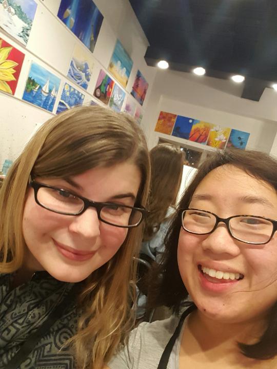 sdlucore's tweet photo. Thank goodness my significant others bring art and culture to my life. While I hacked on code tonight, they went to paint (and drink wine). https://t.co/wLNlAbFbxh