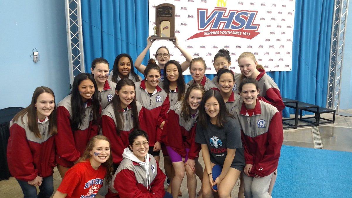 RVHSRamsSwim's tweet image. The state champs.