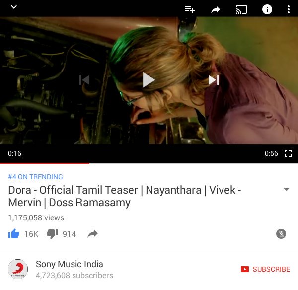 NayantharaAby's tweet photo. #DoraTeaserHits1M views on YT its Great happening fa 1st heroine based movie For the #LadySuperStar #Nayanthara 's #Dora 
#FansPower 💪👍👌👏😃 https://t.co/ZbHSrmzYfd