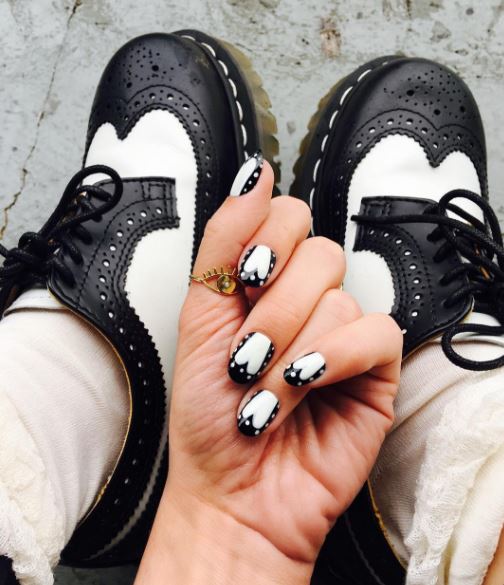 Style nailed. Work the two-tone Bex shoe into your personal style. Photo by stephstonenails.