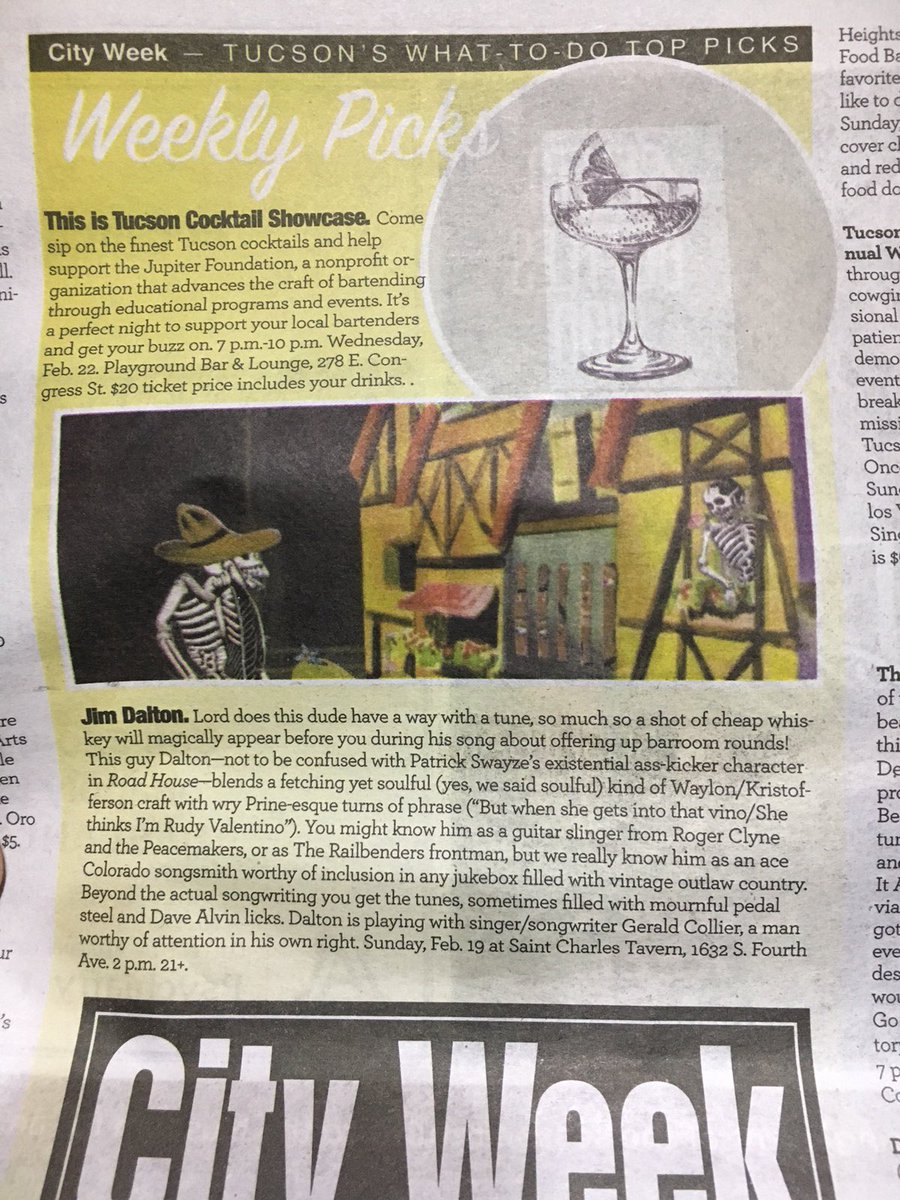 Jim Dalton is taking a break from the studio and playing a show Sunday at Saint Charles Tavern. Be there! 2pm <a href="/peacemakerjd/">Jim Dalton</a>