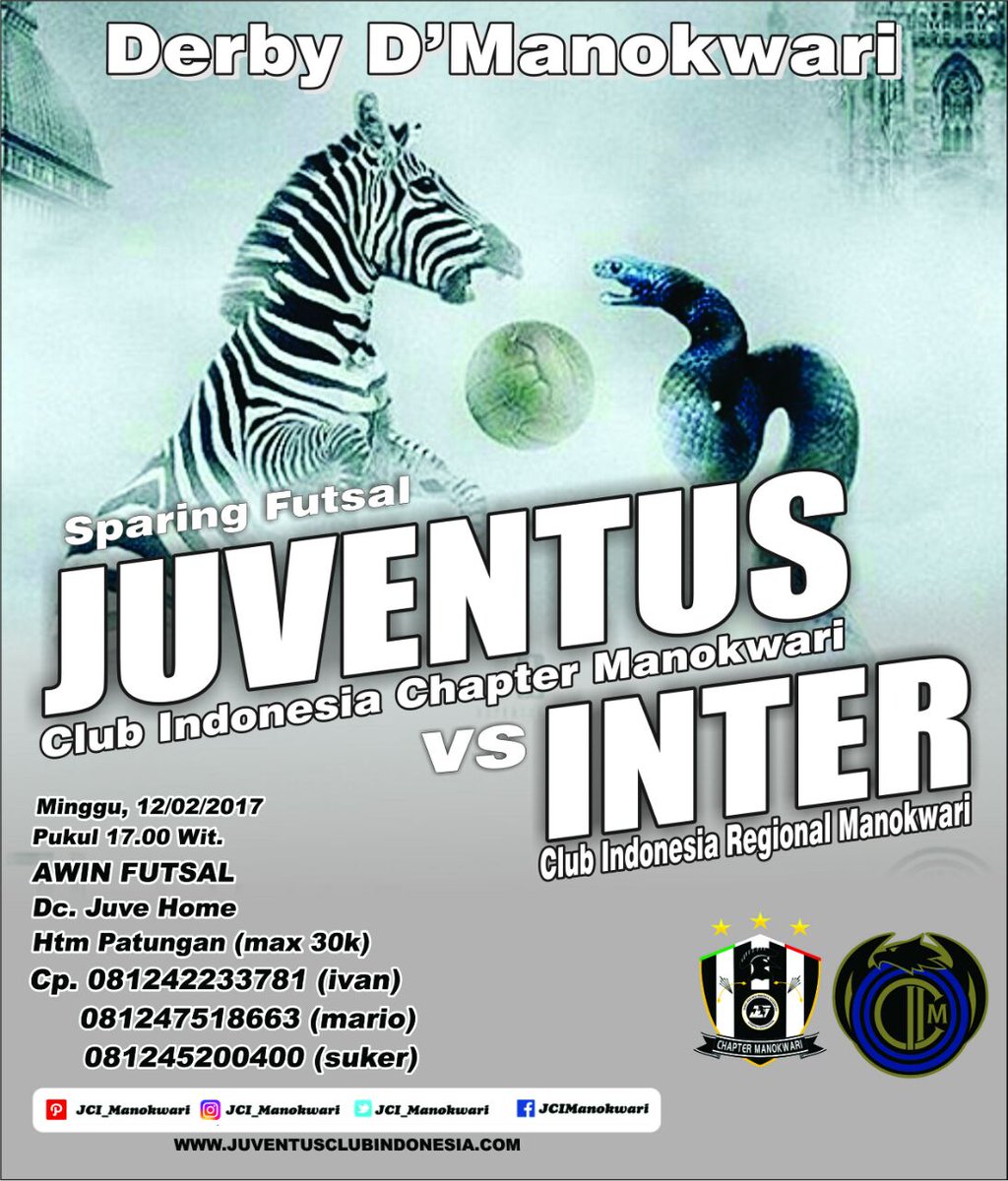 JCI_Manokwari's tweet photo. Sparing Futsal @Jci_Manokwari vs ICI Manokwari | 12 Feb | Awin Futsal | 30K | Juve Home | Ivan - 081242233781 
 #DatangTendangSenang https://t.co/50UcM9tgjv