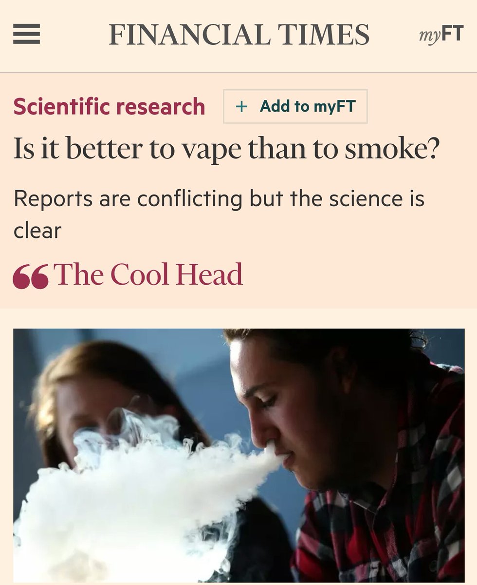Interesting Article in the Financial Times. #vape #vapelife #financialtimes #news